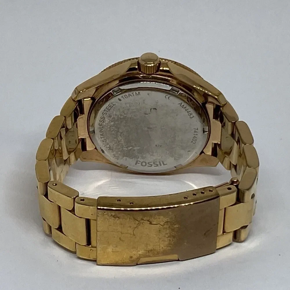 Fossil Cecile AM4483 Women's Gold Stainless Steel Analog Dial Quartz Watch BP681